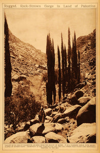 1922 Rotogravure Gorge El Leja Palestine Mount Moses Landscape Sinai Peninsula