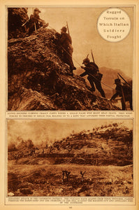 1922 Rotogravure World War I Italian Alpine Soldiers Attack Caporetto District