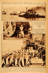 1922 Rotogravure Veracruz Mexico USS Virginia Montana Caskets U.S. Occupation