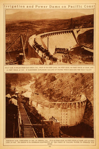 1922 Rotogravure Otay Dam Kerckhoff San Diego Fresno CA Hydroelectric Irrigation