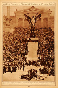 1922 Rotogravure Pantheon de la Guerre Paris Peace Statue Sculpture World War I