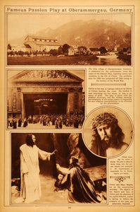 1922 Rotogravure Oberammergau Passion Play Germany Jesus Anton Lang Religious