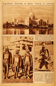 1922 Rotogravure Victoria Memorial Hall Building Kolkata India Soldiers Fakir