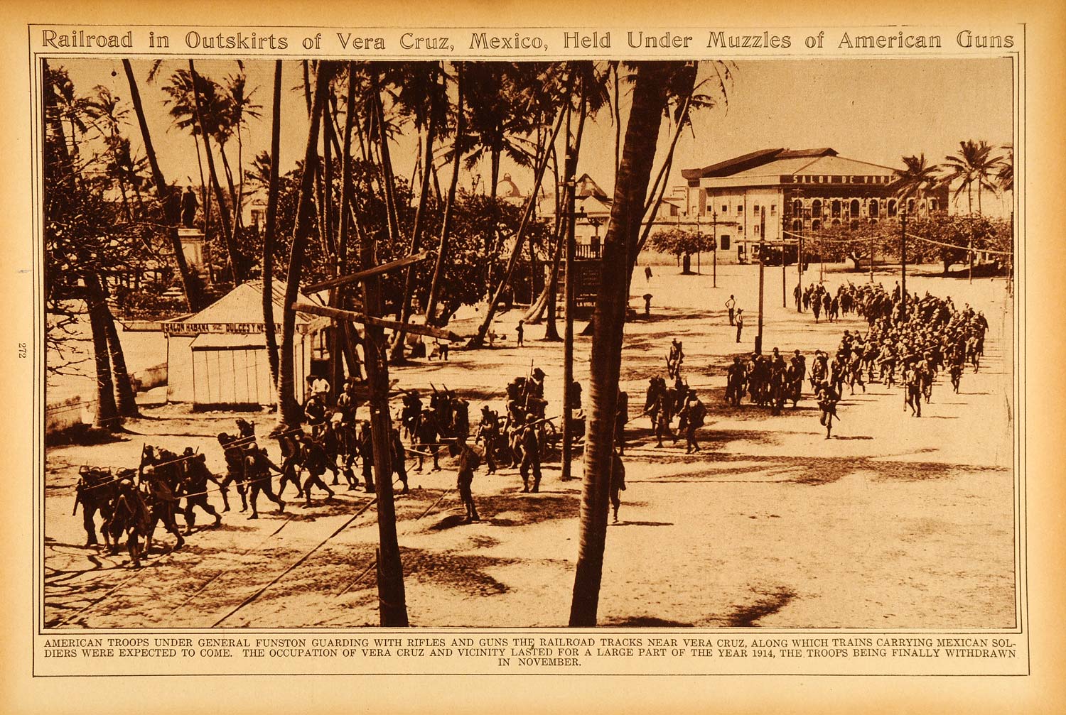 General Funston 1922 Rotogravure Vera Cruz Mexico Occupation American Troops General F ...