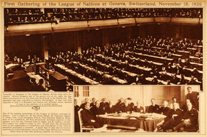 1922 Rotogravure League of Nations Geneva Switzerland First Assembly Delegates
