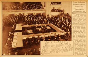 1922 Rotogravure Arms Conference Washington D.C. Delegates World Leaders Peace