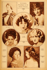 1922 Rotogravure Silent Film Actress Lila Lee Gladys Walton Nazimova Pearl White