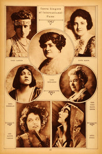 1922 Rotogravure Opera Singers Luisa Tetrazzini Schumann-Heink Geraldine Farrar