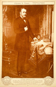 1923 Rotogravure Ulysses S. Grant United States President Portrait Le Claire Art