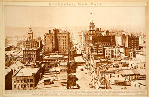 1923 Rotogravure Rochester New York Business District Cityscape Historic Image