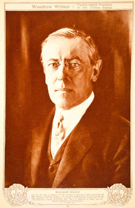 1923 Rotogravure Woodrow Wilson President Portrait A. F. Bradley Photographer