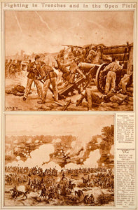1923 Rotogravure American Civil War Union Artillery Guns Battle White Oak Swamp