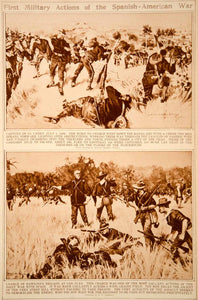 1923 Rotogravure Spanish-American War Battles El Caney San Juan Hawkin's Brigade