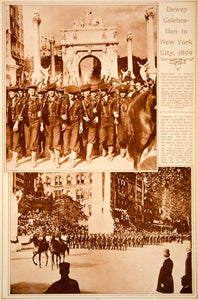 1923 Rotogravure Admiral Dewey Parade New York City Spanish-American War Soldier
