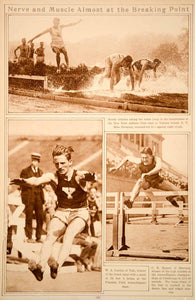 1923 Rotogravure Track Field Athletes Championship Events Broad Jump Hurdles