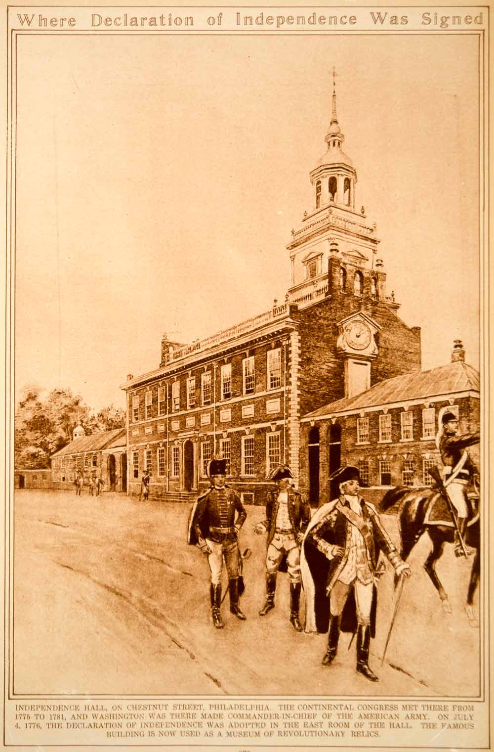 1923 Rotogravure Independence Hall Philadelphia American Revolution Historic