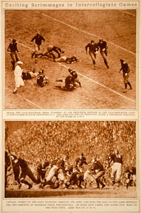 1923 Rotogravure Vintage Football Game Scrimmage Yale-Princeton Army-Navy Sport