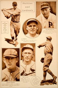 1923 Rotogravure Baseball Players Phillies Cardinals Cy Williams Rogers Hornsby