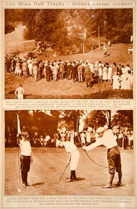1923 Rotogravure Golfing Glenna Collett Woman's National Golf Championship Links