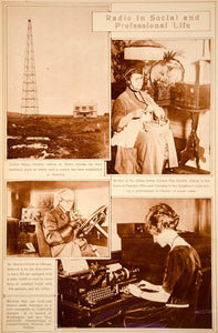 1923 Rotogravure Wireless Radio Uses Nome Alaska Station Doctor Car Typewriter