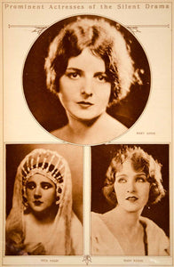 1923 Rotogravure Mary Astor Nita Naldi Eaton Silent Film Actresses Movie Stars