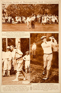 1923 Rotogravure Metropolitan Golf Open Walter Hagen Bob MacDonald Jim Barnes