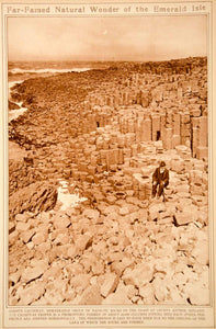 1923 Rotogravure Giants Causeway Antrim Northern Ireland Coast Geology Formation