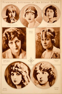 1923 Rotogravure Andree Lafayette Marion Davies Virginia Valli Silent Film Era