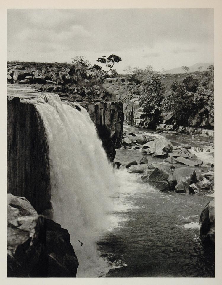 1931 Maromelu River Rapids Falls Brazil Photogravure - ORIGINAL PHOTOGRAVURE SA1
