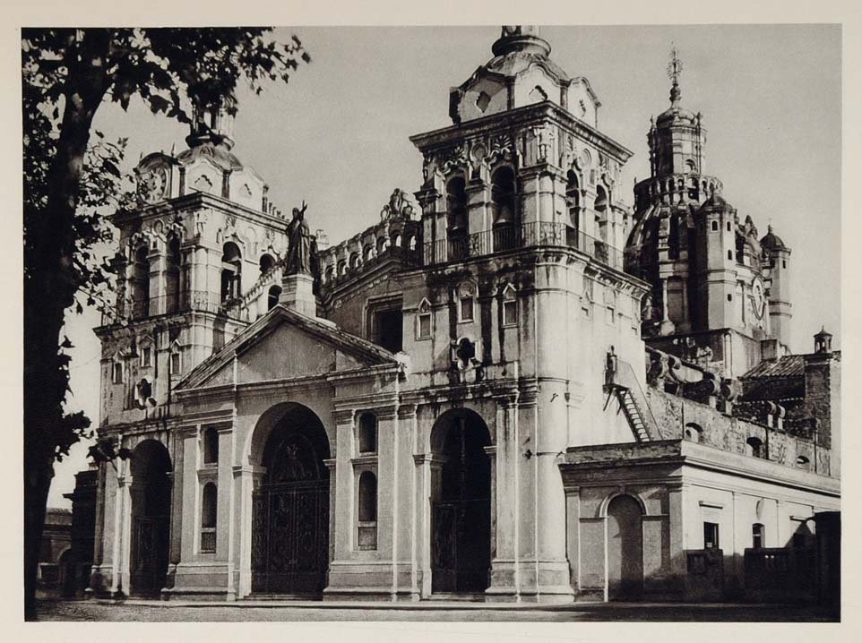 1931 Cathedral Catedral Cordoba Argentina Photogravure - ORIGINAL SA1