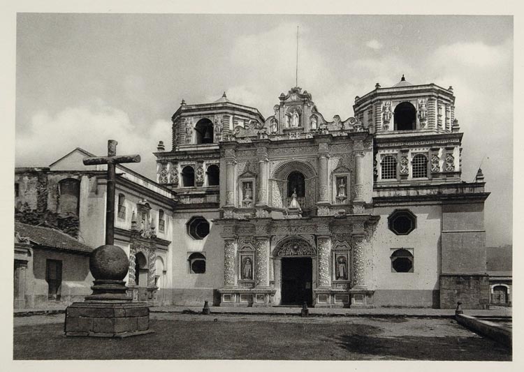 1931 La Merced Church Antigua Guatemala Architecture - ORIGINAL PHOTOGRAVURE SA2