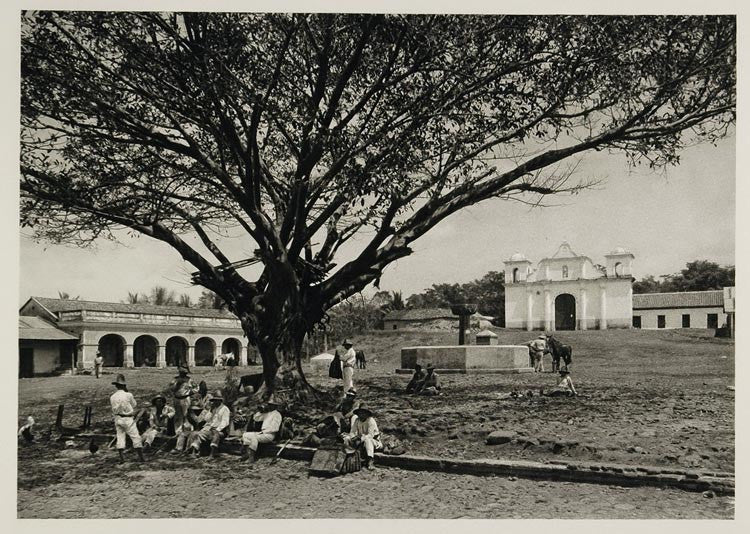 1931 Plaza Patulul Suchitepequez Guatemala Photogravure - ORIGINAL SA2