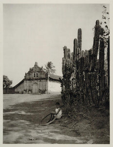 1931 Cactus Nicaraguan Child Managua Nicaragua Print - ORIGINAL PHOTOGRAVURE SA2