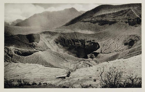 1931 Crater Volcano Volcan Irazu Costa Rica Landscape - ORIGINAL SA2