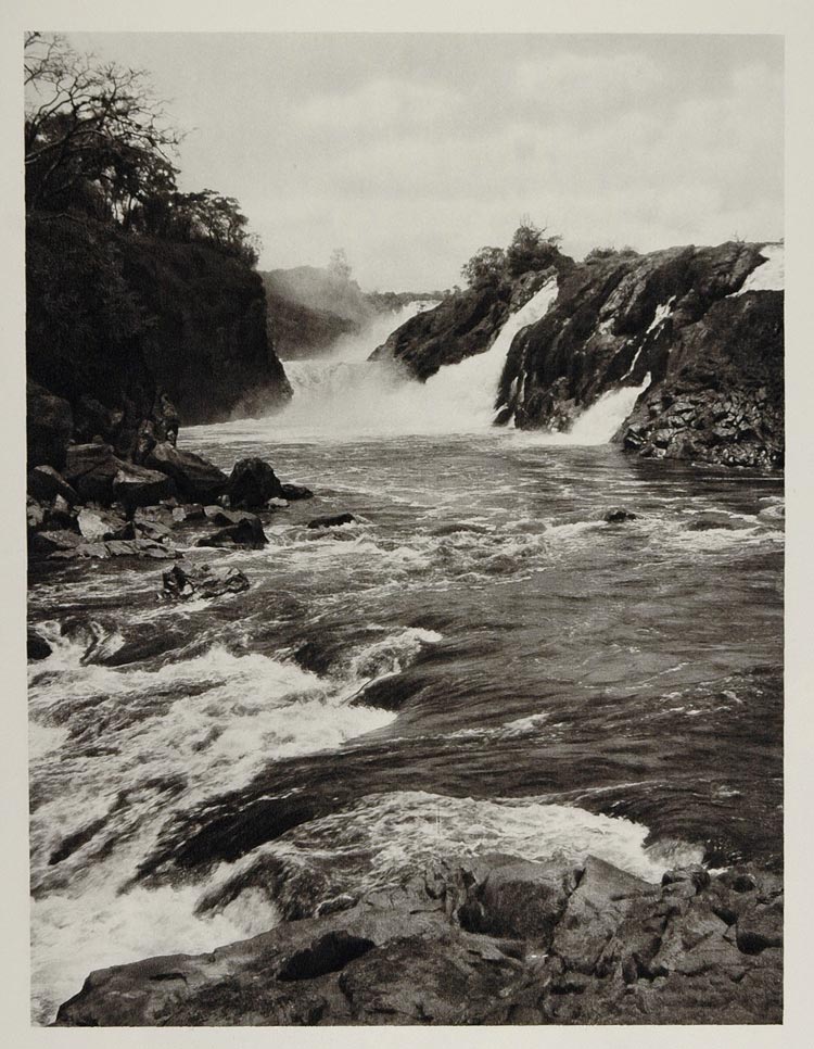 1931 Waterfall Caroni River Orinoco Guiana Venezuela - ORIGINAL PHOTOGRAVURE SA2