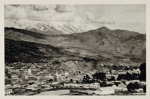 1931 Panorama City View La Paz Bolivia Photogravure - ORIGINAL PHOTOGRAVURE SA2 - Period Paper

