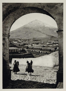1931 Cerro Rico Potosi Bolivia Mountain Photogravure - ORIGINAL PHOTOGRAVURE SA2 - Period Paper

