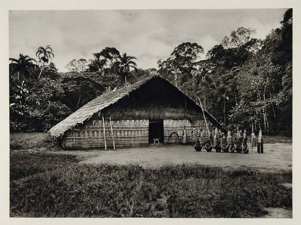 1931 Amazon Kobeua Dancers House Rio Aiary Brazil NICE - ORIGINAL SA2