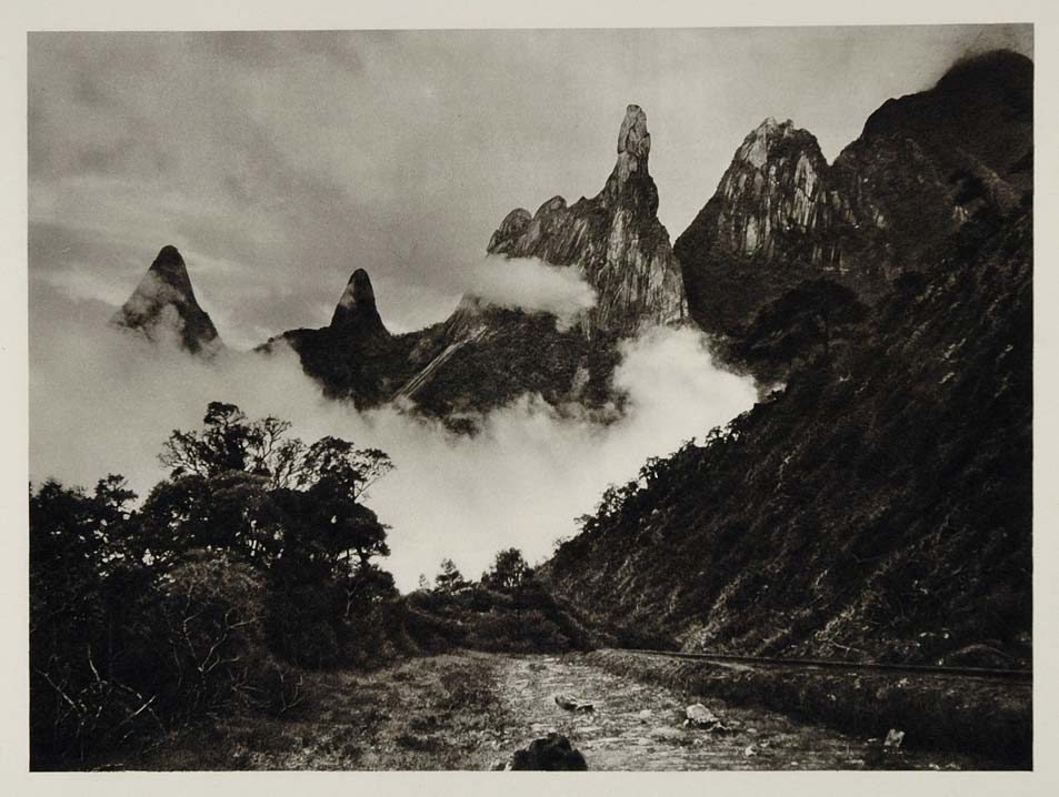 1931 Rock Formation Dedo de Deus Teresopolis Brazil - ORIGINAL PHOTOGRAVURE SA2