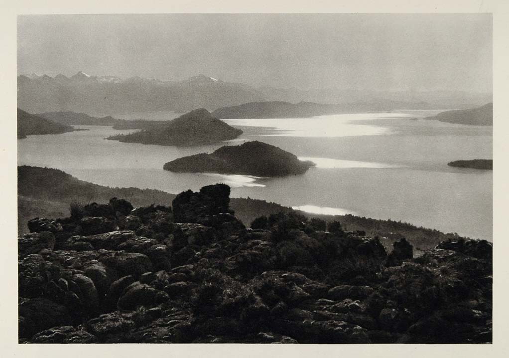 1931 Nahuel Huapi Lago Lake Argentina Photogravure NICE - ORIGINAL SA2