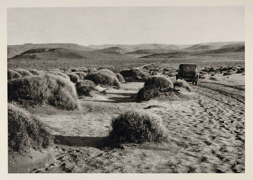 1931 Pampas Paso de los Molles Car Dirt Road Argentina - ORIGINAL SA2