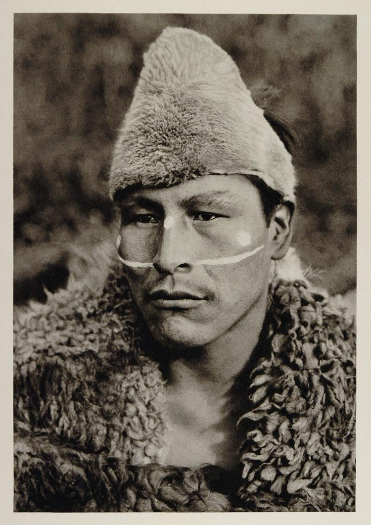 1931 Selk' nam Onas Young Man Tierra del Fuego Portrait - ORIGINAL SA2 - Period Paper
