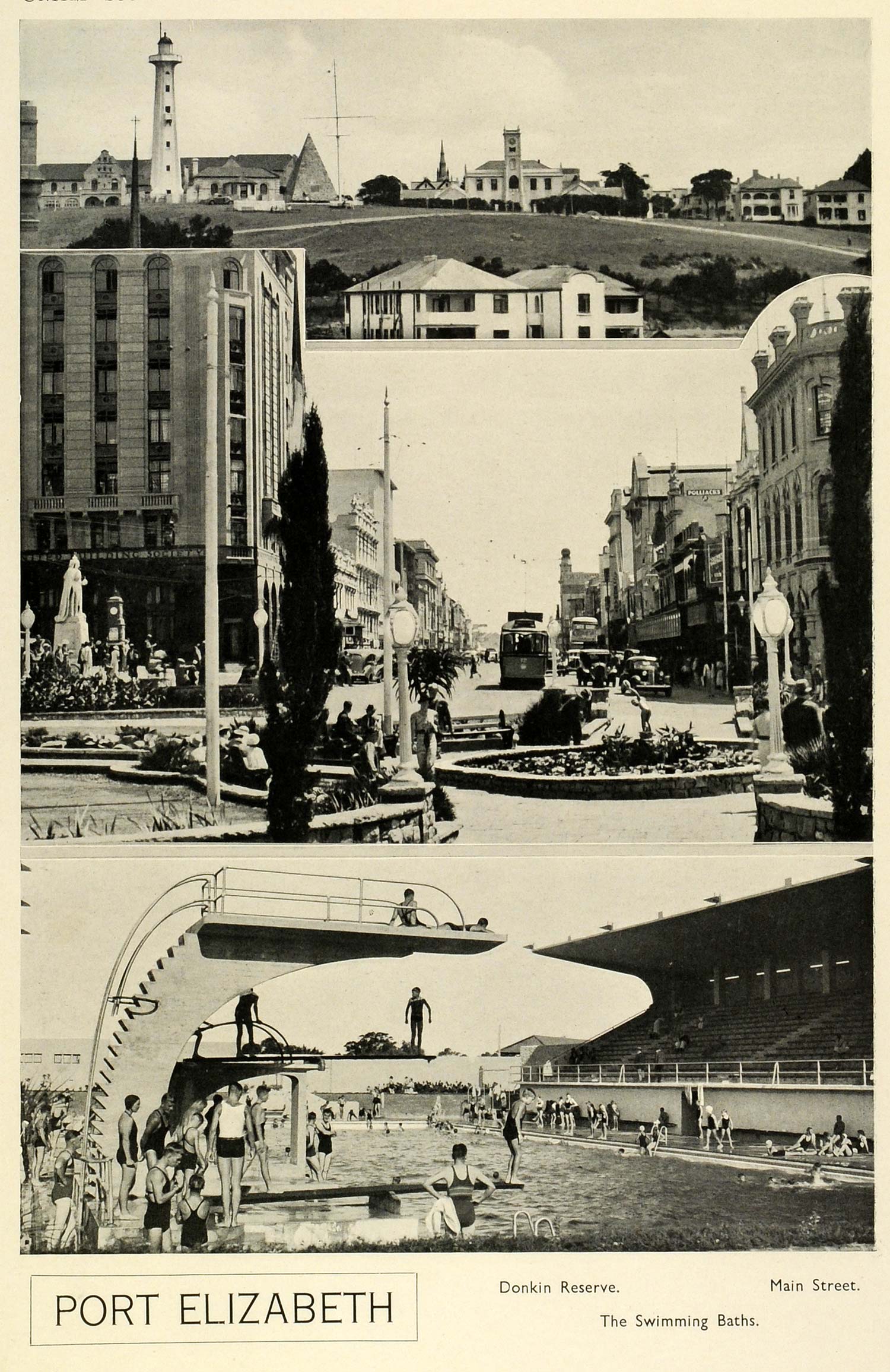 1939 Print Port Elizabeth City South Africa Eastern Cape Donkin Reserve SAA1