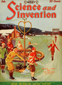 1928 Cover Motor Ice Skaters Invention Skating Sports Winter Reinecke SAI