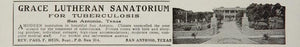 1926 Ad Grace Lutheran Sanitarium TB San Antonio Texas - ORIGINAL ADVERTISING