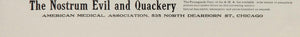 1926 Ad Nostrum Evil Quackery American Medical AMA - ORIGINAL ADVERTISING