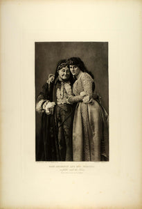 1887 Photogravure Romeo Juliet Nurse Shakespeare Mary Anderson Fanny SAS1