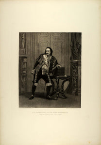 1887 Photogravure Edward Loomis Davenport Actor Sir Giles Overreach Theatre SAS1