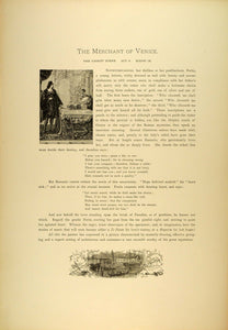 1887 Photogravure Merchant of Venice Casket Scene Portia Bassanio SAS1