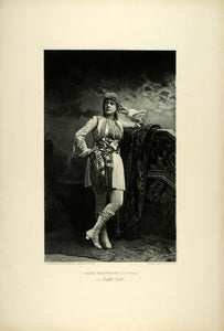 1887 Photogravure Marie Wainwright Actress Twelfth Night Viola Shakespeare SAS1